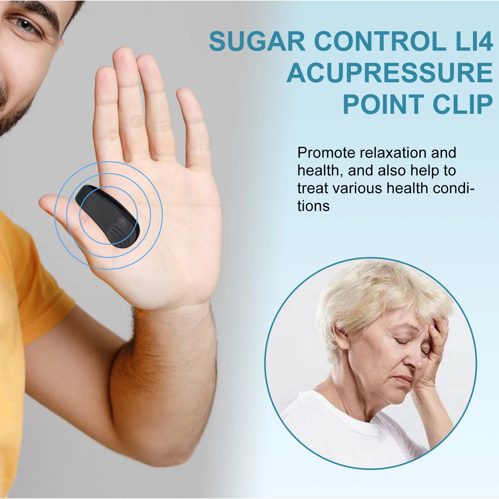 Sugar Control Acupressure Point Clip for Diabetic
