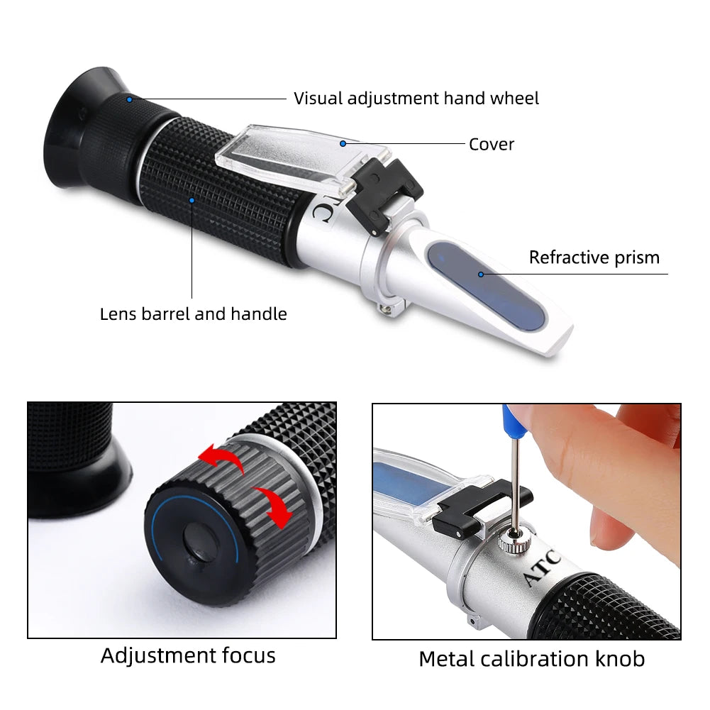 Refractometer Brix Sugar Handheld ATC