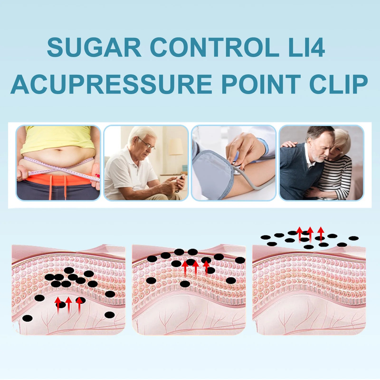 Sugar Control Acupressure Point Clip for Diabetic