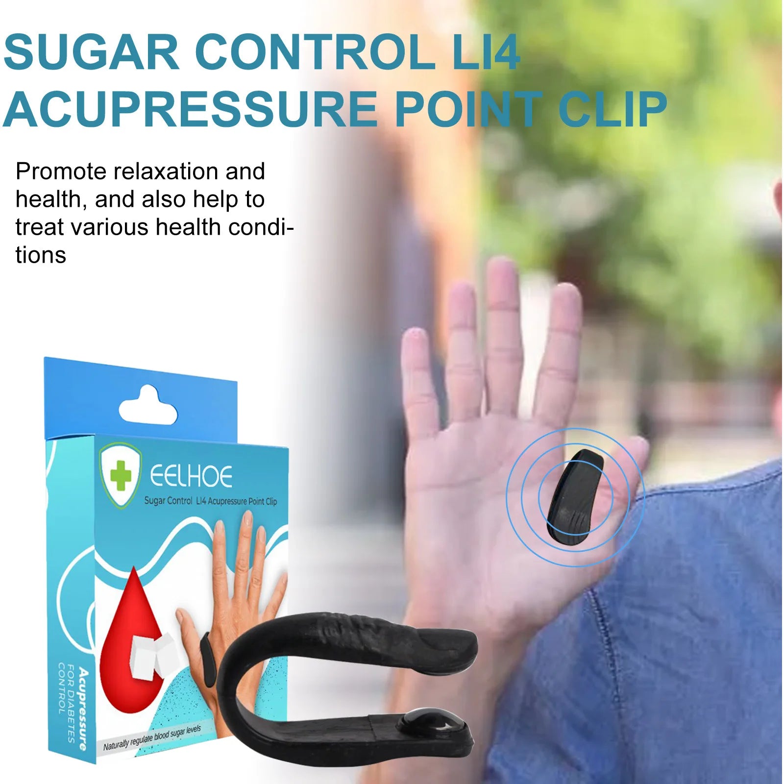 Sugar Control Acupressure Point Clip for Diabetic